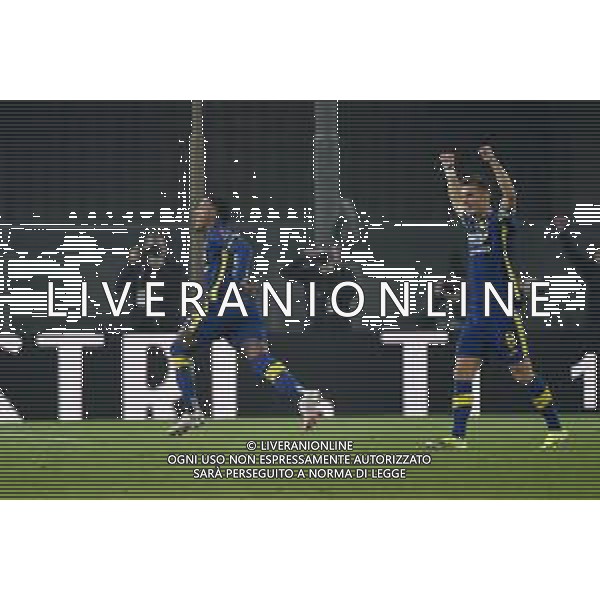 Hellas Verona vs Juventus nella foto esultanza Hellas Verona dopo il gol dell\'1 a 0 Michael Folorunsho Verona 17-02-2024 Stadio Marcantonio Bentegodi Campionato Serie A TIM - 25a giornata foto Roberto Garavaglia/Agenzia Aldo Liverani sas/AGENZIA ALDO LIVERANI SAS