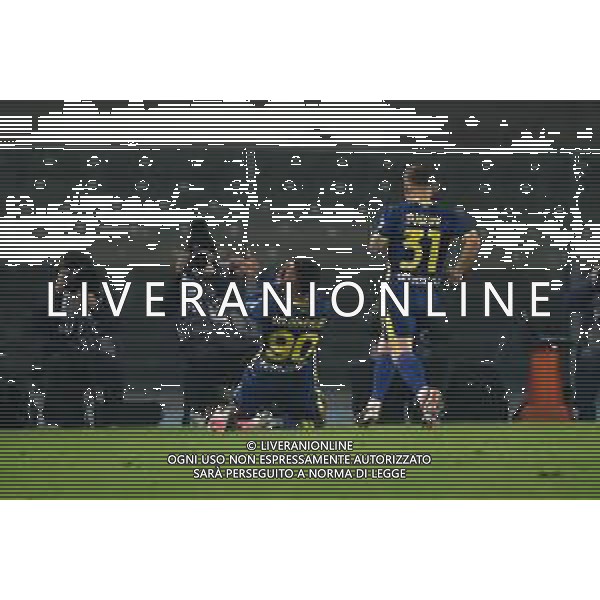 Hellas Verona vs Juventus nella foto esultanza Hellas Verona dopo il gol dell\'1 a 0 Michael Folorunsho Verona 17-02-2024 Stadio Marcantonio Bentegodi Campionato Serie A TIM - 25a giornata foto Roberto Garavaglia/Agenzia Aldo Liverani sas/AGENZIA ALDO LIVERANI SAS
