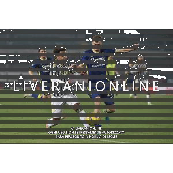 Hellas Verona vs Juventus nella foto Weston McKennie (Juventus) e Pawel Dawidowicz (Hellas Verona) Verona 17-02-2024 Stadio Marcantonio Bentegodi Campionato Serie A TIM - 25a giornata foto Roberto Garavaglia/Agenzia Aldo Liverani sas
