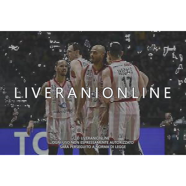 Torino 17.02.2024 Inalpi Arena EA7 Emporio Armani Milano vs Umana Final Eight Coppa Italia 2024 Semifinale Nella foto: festa milano a fine gara ©Viganti/AGENZIA ALDO LIVERANI SAS