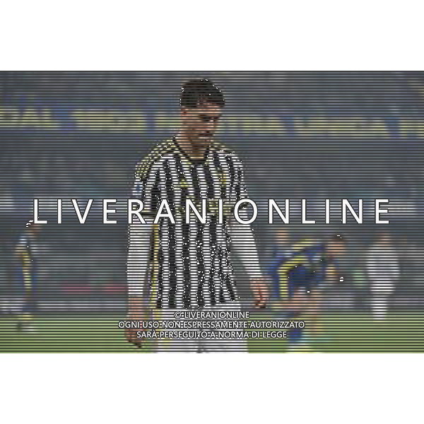 Hellas Verona vs Juventus nella foto Dusan Vlahovic (Juventus) Verona 17-02-2024 Stadio Marcantonio Bentegodi Campionato Serie A TIM - 25a giornata foto Roberto Garavaglia/Agenzia Aldo Liverani sas
