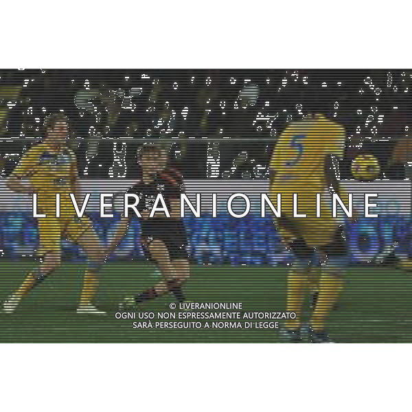 Frosinone vs Roma - Campionato Serie A TIM - 25 giornata - Stadio B.Stirpe - Frosinone 18-02-2024 nella foto Gol Huijsen foto federico gaetano-ag aldo liverani sas