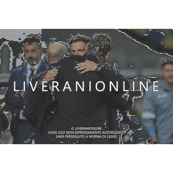 Frosinone vs Roma - Campionato Serie A TIM - 25 giornata - Stadio B.Stirpe - Frosinone 18-02-2024 nella foto De Rossi e Di Francesco foto federico gaetano-ag aldo liverani sas
