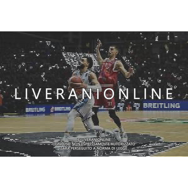 Torino 18.02.2024 Inalpi Arena EA7 Emporio Armani Milano vs Generazione Vincente Napoli Basket Final Eight Coppa Italia 2024 Finale Nella foto: tyler ennis e diego flaccadori ©Viganti/AGENZIA ALDO LIVERANI SAS