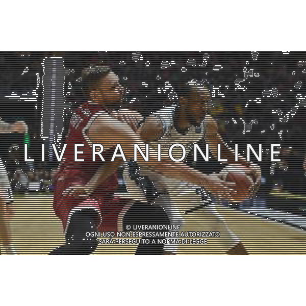 Torino 18.02.2024 Inalpi Arena EA7 Emporio Armani Milano vs Generazione Vincente Napoli Basket Final Eight Coppa Italia 2024 Finale Nella foto: stefano tonut e markel brown ©Viganti/AGENZIA ALDO LIVERANI SAS