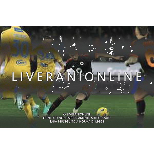 Frosinone vs Roma - Campionato Serie A TIM - 25 giornata - Stadio B.Stirpe - Frosinone 18-02-2024 nella foto Valeri e El Shaarawy foto federico gaetano-ag aldo liverani sas