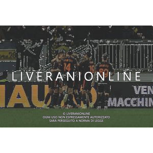 Frosinone vs Roma - Campionato Serie A TIM - 25 giornata - Stadio B.Stirpe - Frosinone 18-02-2024 nella foto Esultanza Roma foto federico gaetano-ag aldo liverani sas