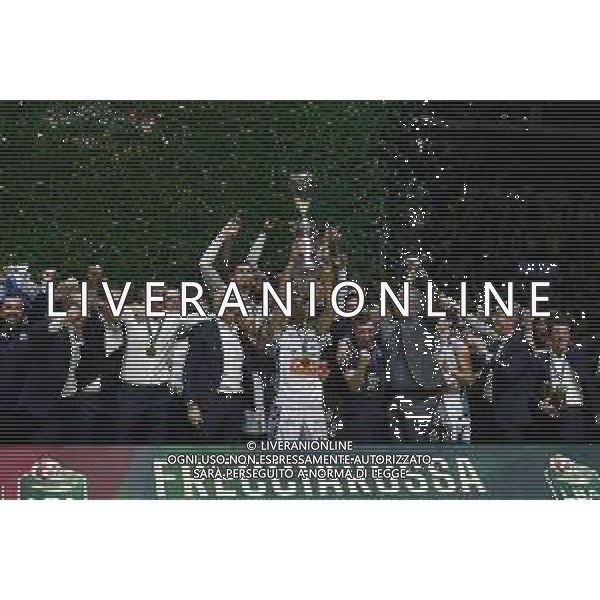 Torino 18.02.2024 Inalpi Arena EA7 Emporio Armani Milano vs Generazione Vincente Napoli Basket Final Eight Coppa Italia 2024 Finale Nella foto: Il napoli vince la coppa italia di basket ©Viganti/AGENZIA ALDO LIVERANI SAS