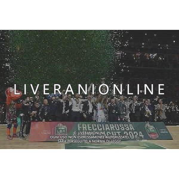 Torino 18.02.2024 Inalpi Arena EA7 Emporio Armani Milano vs Generazione Vincente Napoli Basket Final Eight Coppa Italia 2024 Finale Nella foto: Il napoli vince la coppa italia di basket ©Viganti/AGENZIA ALDO LIVERANI SAS