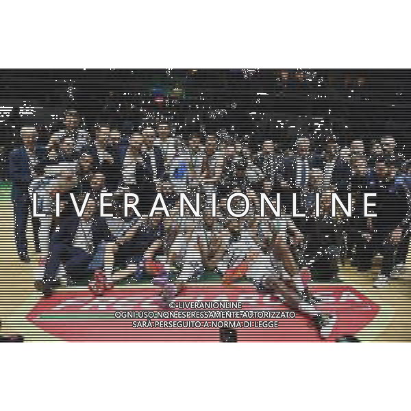 Torino 18.02.2024 Inalpi Arena EA7 Emporio Armani Milano vs Generazione Vincente Napoli Basket Final Eight Coppa Italia 2024 Finale Nella foto: Il napoli vince la coppa italia di basket ©Viganti/AGENZIA ALDO LIVERANI SAS