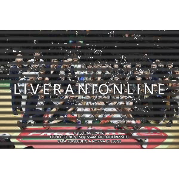Torino 18.02.2024 Inalpi Arena EA7 Emporio Armani Milano vs Generazione Vincente Napoli Basket Final Eight Coppa Italia 2024 Finale Nella foto: Il napoli vince la coppa italia di basket ©Viganti/AGENZIA ALDO LIVERANI SAS