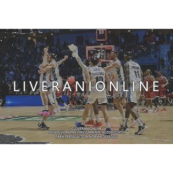 Torino 18.02.2024 Inalpi Arena EA7 Emporio Armani Milano vs Generazione Vincente Napoli Basket Final Eight Coppa Italia 2024 Finale Nella foto: festa napoli per la vittoira della coppa italia ©Viganti/AGENZIA ALDO LIVERANI SAS
