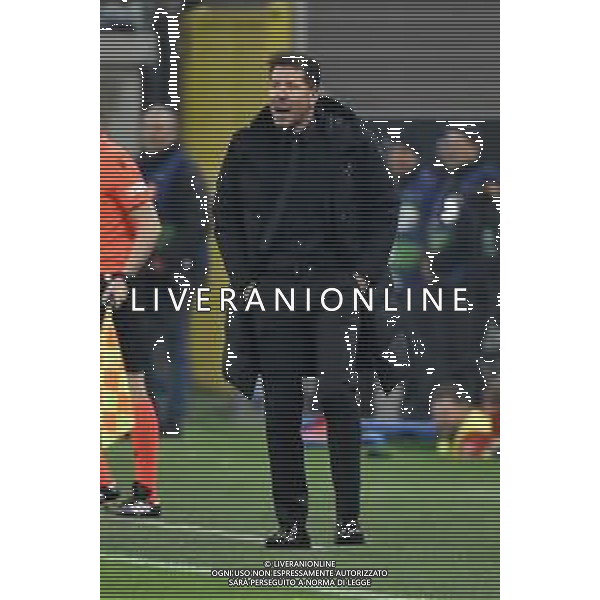 Inter vs Atletico Madrid nella foto Diego Pablo Simeone allenatore Atletico Madrid Milano 20-02-2024 Stadio Giuseppe Meazza - San Siro UEFA Champions League - ottavi di finale gara di andata foto Roberto Garavaglia/Agenzia Aldo Liverani sas