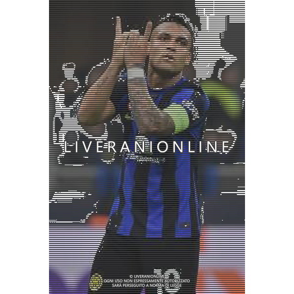 Inter vs Atletico Madrid nella foto Lautaro Martinez (Inter) Milano 20-02-2024 Stadio Giuseppe Meazza - San Siro UEFA Champions League - ottavi di finale gara di andata foto Roberto Garavaglia/Agenzia Aldo Liverani sas