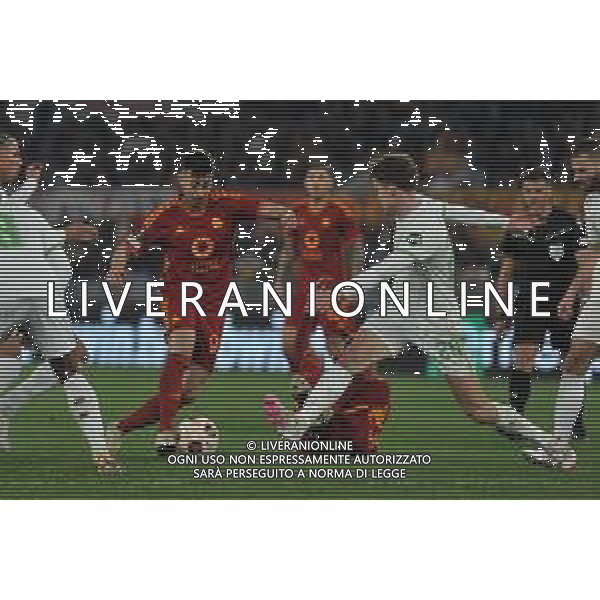 Roma vs Feyenoord - Europa League - Play Off - Stadio Olimpico - Roma 22-02-2024 nella foto El Shaarawy e Wieffer ©Federico Gaetano/AGENZIA ALDO LIVERANI SAS