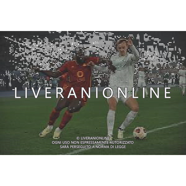 Roma vs Feyenoord - Europa League - Play Off - Stadio Olimpico - Roma 22-02-2024 nella foto Lukaku e Beelen ©Federico Gaetano/AGENZIA ALDO LIVERANI SAS