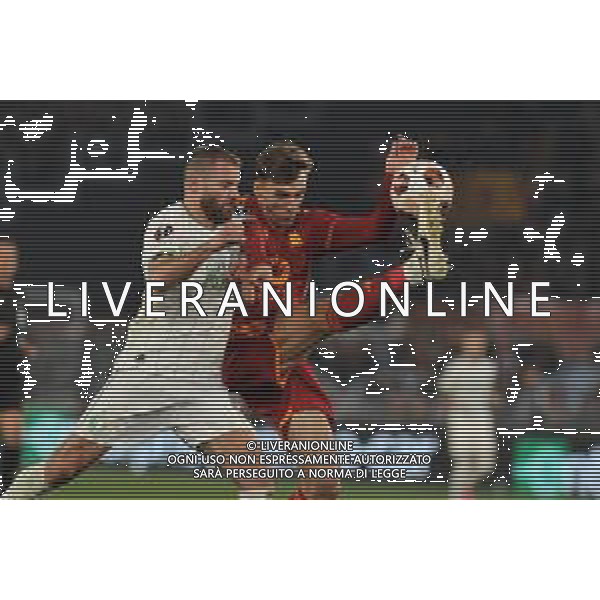 Roma vs Feyenoord - Europa League - Play Off - Stadio Olimpico - Roma 22-02-2024 nella foto Llorente e Zerrouki ©Federico Gaetano/AGENZIA ALDO LIVERANI SAS