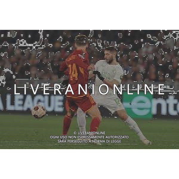 Roma vs Feyenoord - Europa League - Play Off - Stadio Olimpico - Roma 22-02-2024 nella foto Llorente e Zerrouki ©Federico Gaetano/AGENZIA ALDO LIVERANI SAS