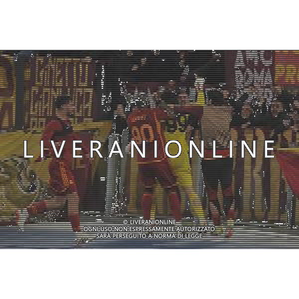 Roma vs Feyenoord - Europa League - Play Off - Stadio Olimpico - Roma 22-02-2024 nella foto Esultanza finale Roma ©Federico Gaetano/AGENZIA ALDO LIVERANI SAS