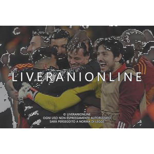 Roma vs Feyenoord - Europa League - Play Off - Stadio Olimpico - Roma 22-02-2024 nella foto Esultanza finale Roma ©Federico Gaetano/AGENZIA ALDO LIVERANI SAS