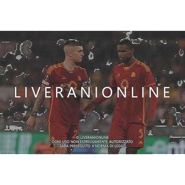 Roma vs Feyenoord - Europa League - Play Off - Stadio Olimpico - Roma 22-02-2024 nella foto Mancini e Ndicka FOTO FEDERICO GAETANO-AG ALDO LIVERANI SAS