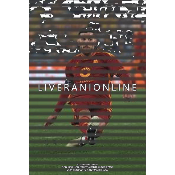 Roma vs Feyenoord - Europa League - Play Off - Stadio Olimpico - Roma 22-02-2024 nella foto Lorenzo Pellegrini FOTO FEDERICO GAETANO-AG ALDO LIVERANI SAS
