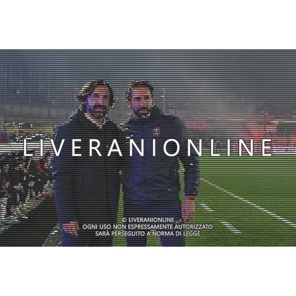 Serie B 2023 Stadio San Vito-Marulla Cosenza vs Sampdoria Nella foto: Andrea Pirlo e Fabio Caserta ©Andrea Rosito/AGENZIA ALDO LIVERANI SAS