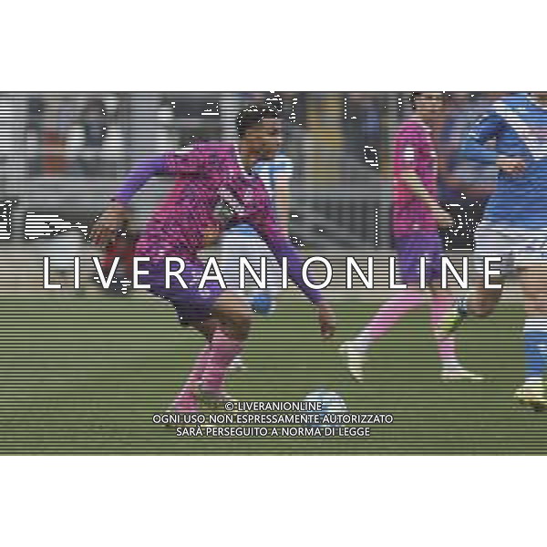 Alessandro Marcandalli of AC Reggiana play the ball during Brescia FC vs AC Reggiana, 26° Serie BKT 2023-24 game at Mario Rigamonti stadium in Brescia, Italy, on February 24, 2024. (Photo by Davide Casentini) /AGENZIA ALDO LIVERANI SAS -BRESCIA - REGGIANA 26a Giornata Campionato Calcio Serie BKT 24.02.2024.