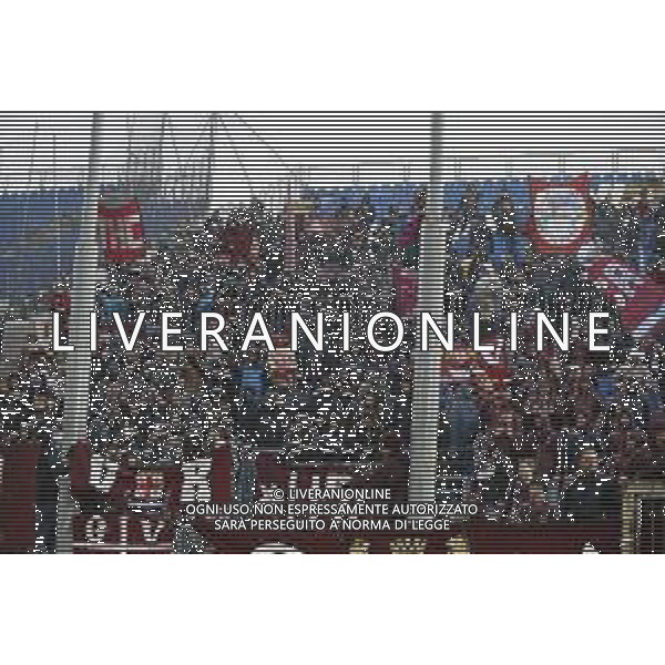 Reggiani fans during Brescia FC vs AC Reggiana, 26° Serie BKT 2023-24 game at Mario Rigamonti stadium in Brescia, Italy, on February 24, 2024. (Photo by Davide Casentini) /AGENZIA ALDO LIVERANI SAS -BRESCIA - REGGIANA 26a Giornata Campionato Calcio Serie BKT 24.02.2024.