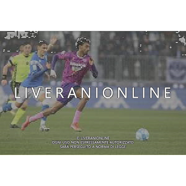 Natan Girma of AC Reggiana play the ball during Brescia FC vs AC Reggiana, 26° Serie BKT 2023-24 game at Mario Rigamonti stadium in Brescia, Italy, on February 24, 2024. (Photo by Davide Casentini) /AGENZIA ALDO LIVERANI SAS -BRESCIA - REGGIANA 26a Giornata Campionato Calcio Serie BKT 24.02.2024.