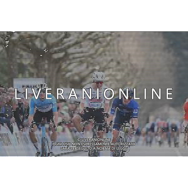 24-02-2024 Faun Ardeche Classic; 2024, Uae Team Emirates; 2024, Groupama - Fdj; 2024, Decathlon - Ag2r La Mondiale; Ayuso Pesquera, Juan; Gregoire, Romain; Gall, Felix; Guilherand Granges; ©SIROTTI /AGENZIA ALDO LIVERANI SAS