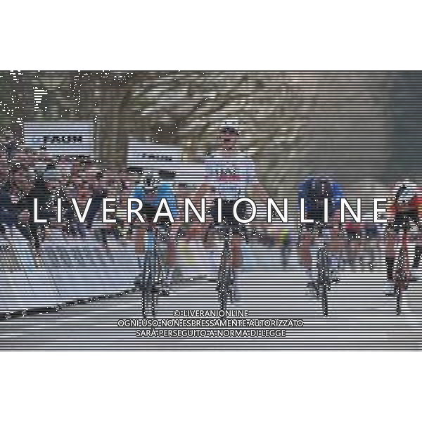 24-02-2024 Faun Ardeche Classic; 2024, Uae Team Emirates; 2024, Groupama - Fdj; 2024, Lidl - Trek; 2024, Decathlon - Ag2r La Mondiale; Ayuso Pesquera, Juan; Gregoire, Romain; Skjelmose Jensen, Mattias; Gall, Felix; Guilherand Granges; ©SIROTTI /AGENZIA ALDO LIVERANI SAS