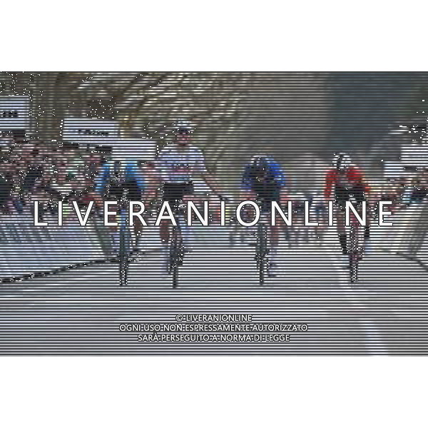 24-02-2024 Faun Ardeche Classic; 2024, Uae Team Emirates; 2024, Groupama - Fdj; 2024, Lidl - Trek; 2024, Decathlon - Ag2r La Mondiale; Ayuso Pesquera, Juan; Gregoire, Romain; Skjelmose Jensen, Mattias; Gall, Felix; Guilherand Granges; ©SIROTTI /AGENZIA ALDO LIVERANI SAS
