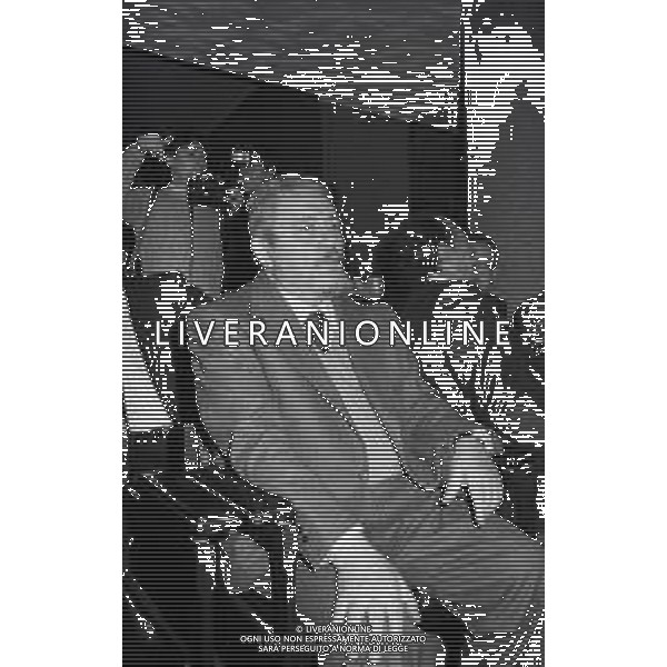 NEG-RETROSPETTIVA GIANNI BRERA GIORNALISTA E SCRITTORE NELLA FOTO GIANNI BRERA A MILANO NELL\'ANNO 1983  AG ALDO LIVERANI SAS  