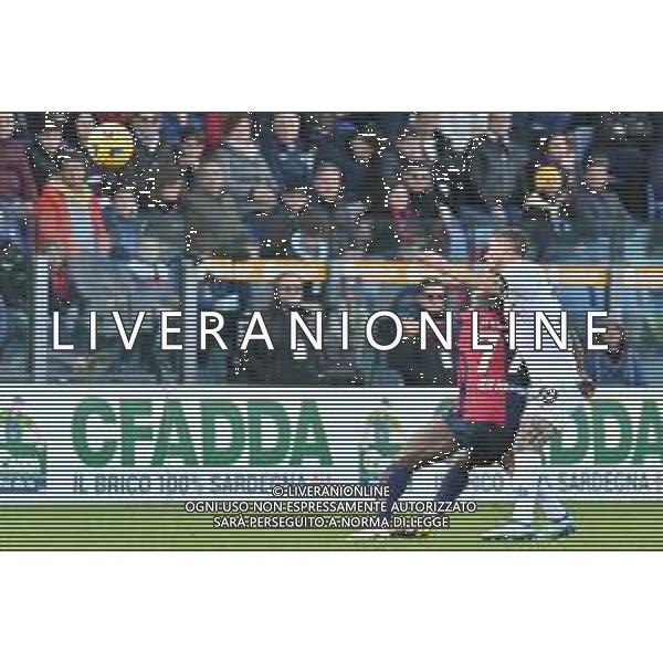 25-2-2024. Cagliari calcio- S.S.C. Napoli. 26° giornata campionato calcio italiano Serie A 2023/2024, Stadio Unipol Domus Cagliari. Foto Salvatore Moi/Agenzia Aldo Liverani s.as. Nella foto:Zito Luvumbo Cagliari, Pasquale Mazzocchi Napoli ©MOI SALVATORE /AGENZIA ALDO LIVERANI SAS