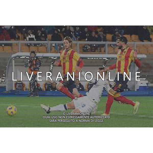 TVEM Lautaro Martínez of FC Inter scores a goal of 0-1 during the Italian soccer Serie A match Lecce vs Inter on February 25, 2024 at Via del Mare Stadium in Lecce, Italy. Photo by Emmanuele Mastrodonato/agenzia Liverani