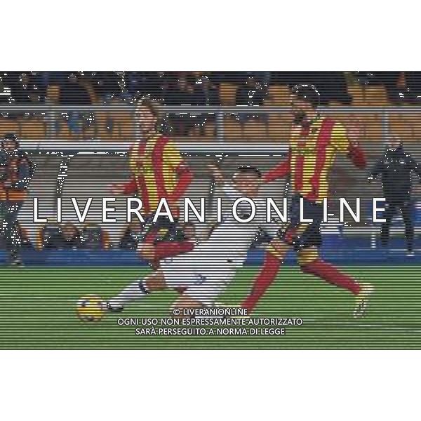 TVEM Lautaro Martínez of FC Inter scores a goal of 0-1 during the Italian soccer Serie A match Lecce vs Inter on February 25, 2024 at Via del Mare Stadium in Lecce, Italy. Photo by Emmanuele Mastrodonato/agenzia Liverani