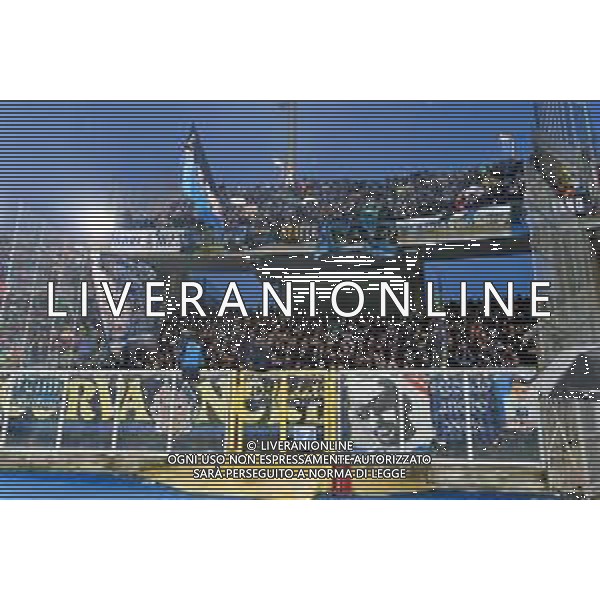TVEM Supporters of FC Inter during the Italian soccer Serie A match Lecce vs Inter on February 25, 2024 at Via del Mare Stadium in Lecce, Italy. Photo by Emmanuele Mastrodonato/agenzia Liverani