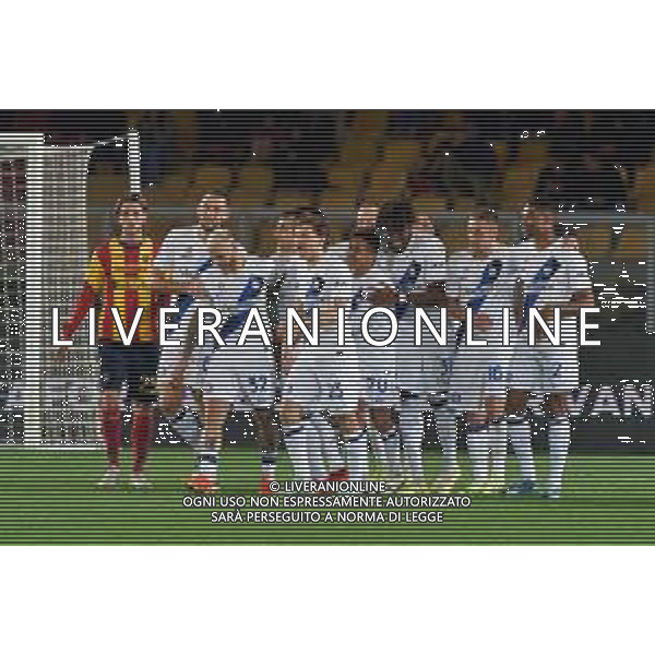 TVEM Lautaro Martínez of FC Inter celebrates after scoring a goal with teammates during the Italian soccer Serie A match Lecce vs Inter on February 25, 2024 at Via del Mare Stadium in Lecce, Italy. Photo by Emmanuele Mastrodonato/agenzia Liverani