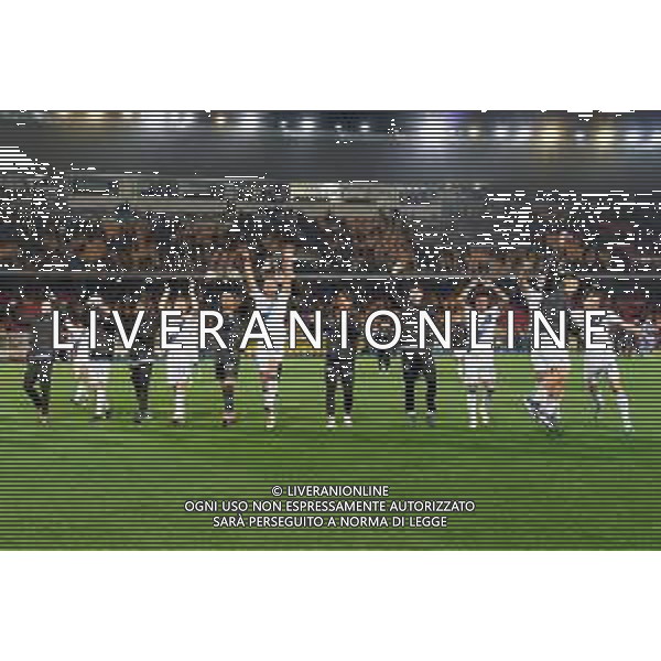TVEM FC Inter celebrates the victory during the Italian soccer Serie A match Lecce vs Inter on February 25, 2024 at Via del Mare Stadium in Lecce, Italy. Photo by Emmanuele Mastrodonato/agenzia Liverani