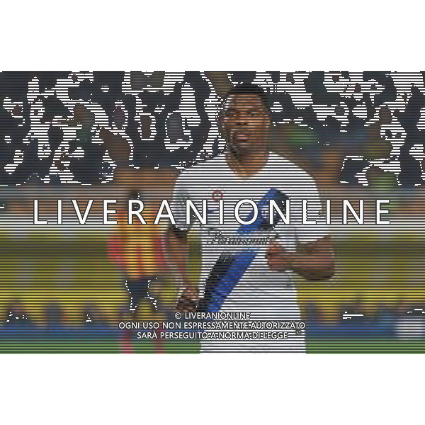 TVEM Denzel Dumfries of FC Inter during the Italian soccer Serie A match Lecce vs Inter on February 25, 2024 at Via del Mare Stadium in Lecce, Italy. Photo by Emmanuele Mastrodonato/agenzia Liverani