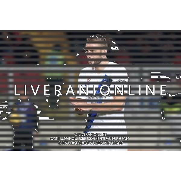 TVEM Stefan de Vrij of FC Inter during the Italian soccer Serie A match Lecce vs Inter on February 25, 2024 at Via del Mare Stadium in Lecce, Italy. Photo by Emmanuele Mastrodonato/agenzia Liverani