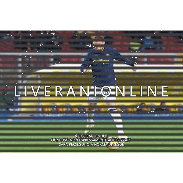 TVEM Carlos Augusto of FC Inter during the Italian soccer Serie A match Lecce vs Inter on February 25, 2024 at Via del Mare Stadium in Lecce, Italy. Photo by Emmanuele Mastrodonato/agenzia Liverani