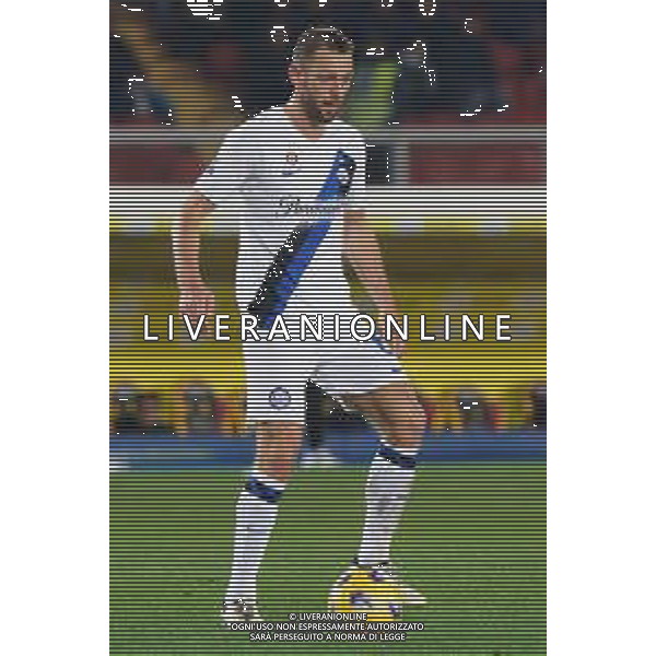 TVEM Stefan de Vrij of FC Inter during the Italian soccer Serie A match Lecce vs Inter on February 25, 2024 at Via del Mare Stadium in Lecce, Italy. Photo by Emmanuele Mastrodonato/agenzia Liverani