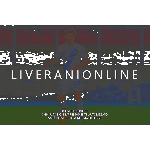 TVEM Nicolò Barella of FC Inter during the Italian soccer Serie A match Lecce vs Inter on February 25, 2024 at Via del Mare Stadium in Lecce, Italy. Photo by Emmanuele Mastrodonato/agenzia Liverani