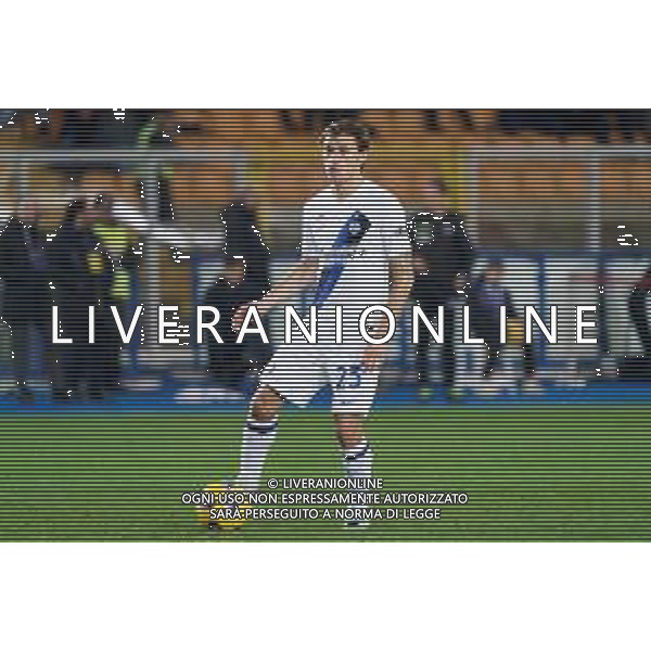 TVEM Nicolò Barella of FC Inter during the Italian soccer Serie A match Lecce vs Inter on February 25, 2024 at Via del Mare Stadium in Lecce, Italy. Photo by Emmanuele Mastrodonato/agenzia Liverani