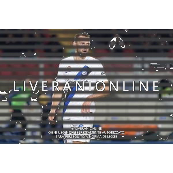TVEM Stefan de Vrij of FC Inter during the Italian soccer Serie A match Lecce vs Inter on February 25, 2024 at Via del Mare Stadium in Lecce, Italy. Photo by Emmanuele Mastrodonato/agenzia Liverani