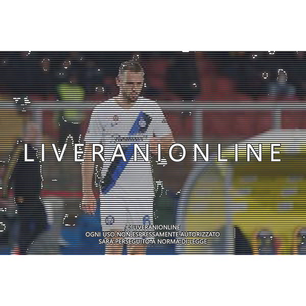 TVEM Stefan de Vrij of FC Inter during the Italian soccer Serie A match Lecce vs Inter on February 25, 2024 at Via del Mare Stadium in Lecce, Italy. Photo by Emmanuele Mastrodonato/agenzia Liverani