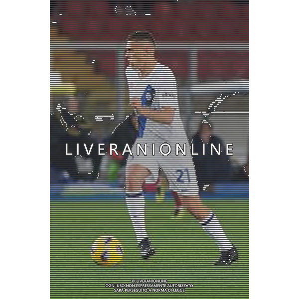 TVEM Kristjan Asllani of FC Inter during the Italian soccer Serie A match Lecce vs Inter on February 25, 2024 at Via del Mare Stadium in Lecce, Italy. Photo by Emmanuele Mastrodonato/agenzia Liverani
