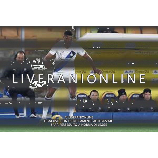 TVEM Denzel Dumfries of FC Inter during the Italian soccer Serie A match Lecce vs Inter on February 25, 2024 at Via del Mare Stadium in Lecce, Italy. Photo by Emmanuele Mastrodonato/agenzia Liverani